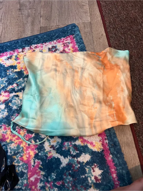12th tribe satin tie dye top size small - Image 6