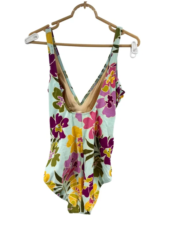 Miraclesuit floral Aqua Lined Swimsuit one piece 14 vacation beach summer cruise - Image 2