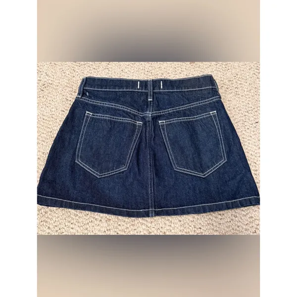 NWT Abercrombie & Fitch Denim Micro Mini Skirt Size 23 Dark Wash Y2K Indie - Image 4
