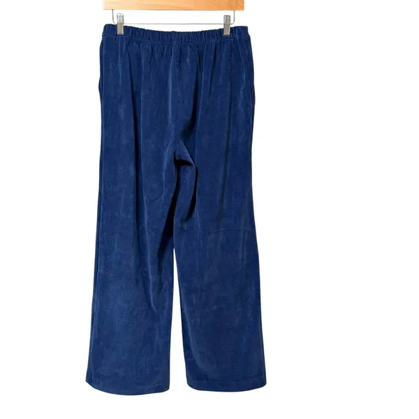 Liverpool Los Angeles Blue Corduroy Wide Leg Pull On Pants Size M NEW - Image 4