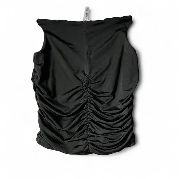 Lucy in the Sky Womens‎ Black Ruched Cowl Neck Sleeveless Top Rhinestone Size S - Image 4