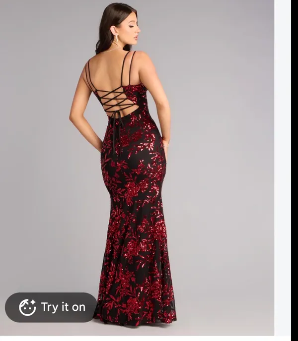 Windsor Angela Floral Sequin Dress - Image 2