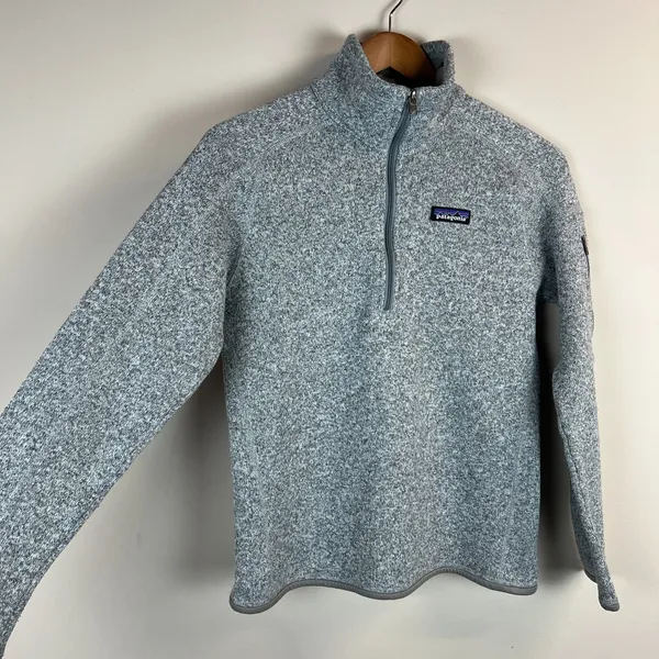Patagonia Better Sweater 1/4 Zip Womens Small Gray Fleece Pullover Logo Outdoor - Image 12