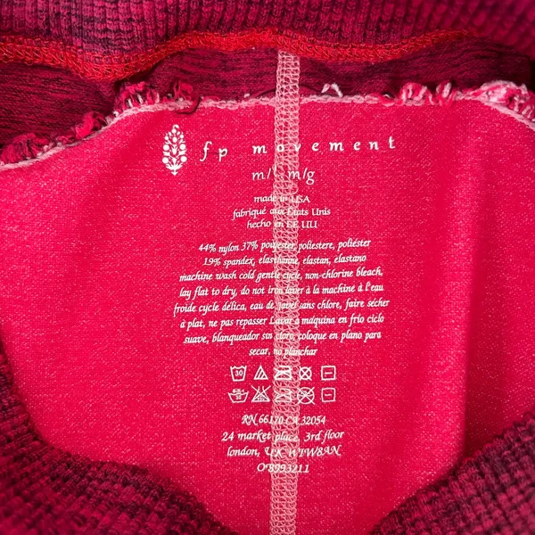 Free People Movement Pink Pop Life Leggings Sz M - Image 2