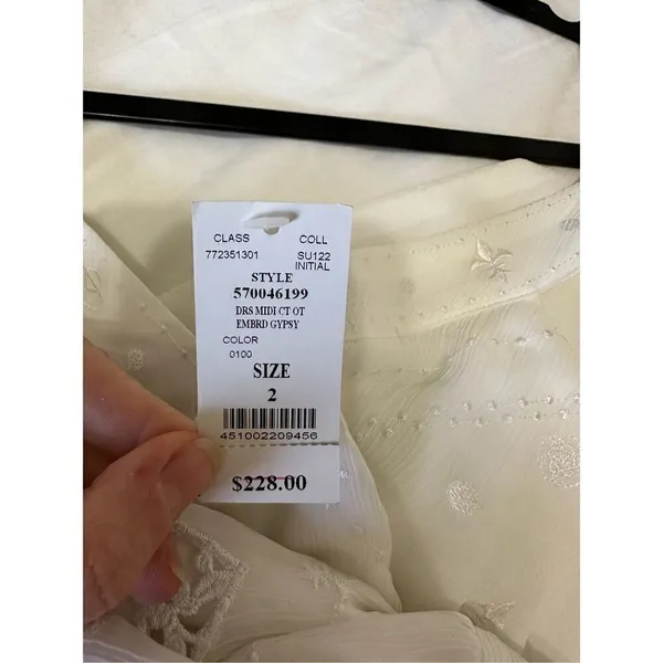 NWT WHITE HOUSE BLACK MARKET MIDI Gypsy Dress Size 2 - Image 4