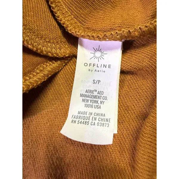 Offline By Aerie Terry Cloth Coverup/dress Burnt Orange Sz S F68 - Image 3