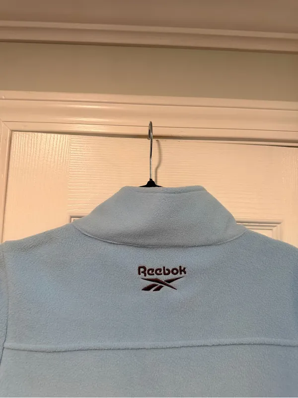 NWT Reebok Size M Blue Full Zip Fleece Jacket Retro Colorblock Outdoor Active - Image 6