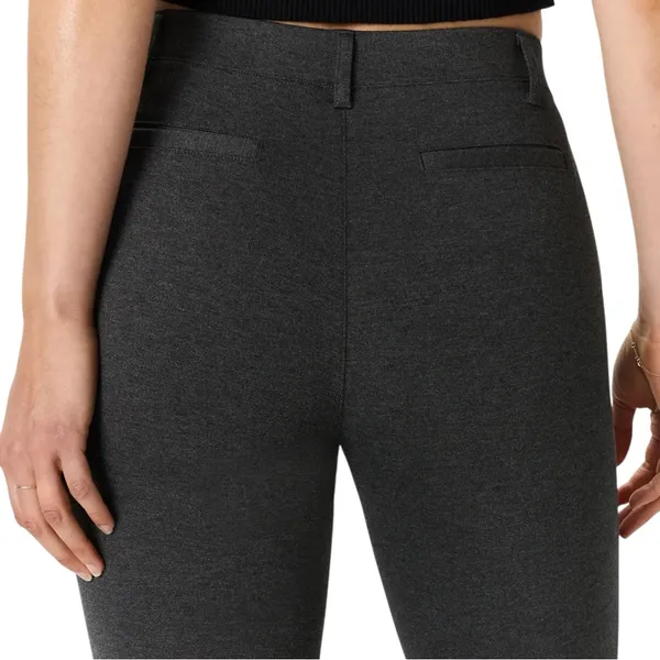 Quince Gray Ponte Straight Leg Pants Stretch Pull On Workwear Business Size M - Image 3