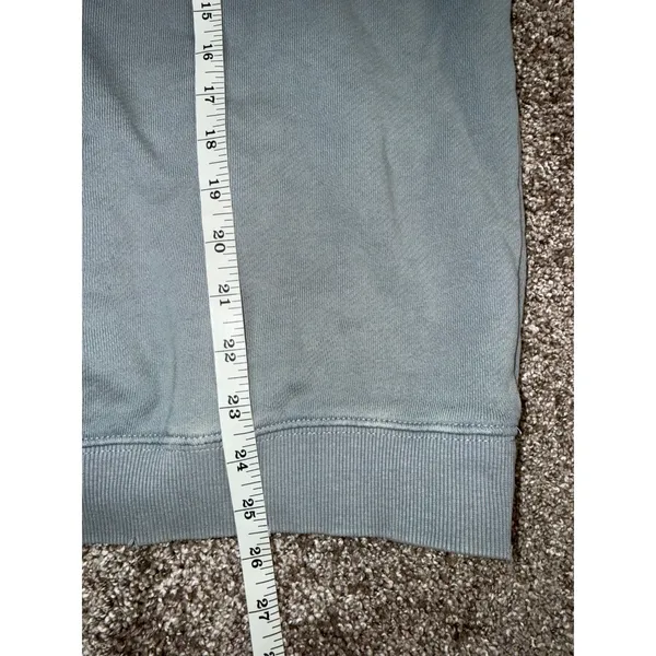 YoungLA Sweatshirt Women Large Blue Gray Good Distressed Raw Neck‎ 525 MMXIV - Image 4