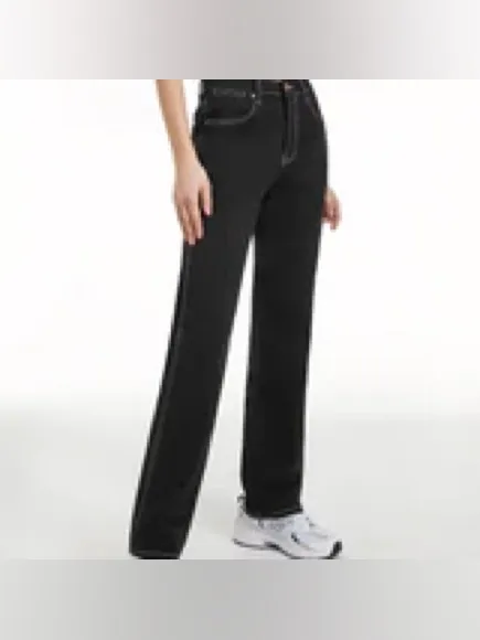Commense High-Rise straight Leg Women’s Jeans - Black - Image 2