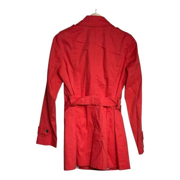 Zara basic coral trench coat with belt #trenchcoat large‎ - Image 3