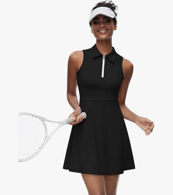 Fengbay Tennis Dress for Women, Golf Dresses with Built in Shorts with 4 Pockets for Sleeveless Athletic Workout Dress - Image 3