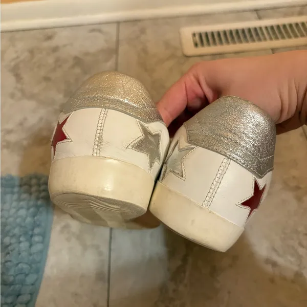 Zadig & Voltaire white leather multicolored star sneakers - Image 5