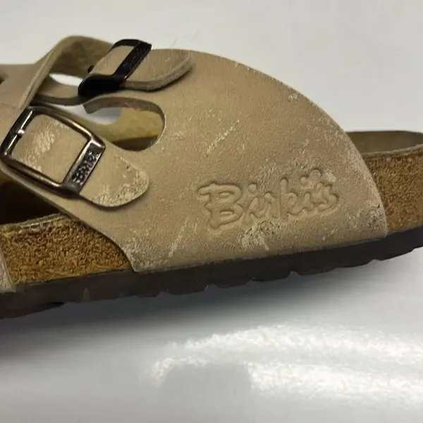 Birkenstock Size 39 Tan Calais Cork Footbed Sandal (Left foot only) Unisex - Image 7