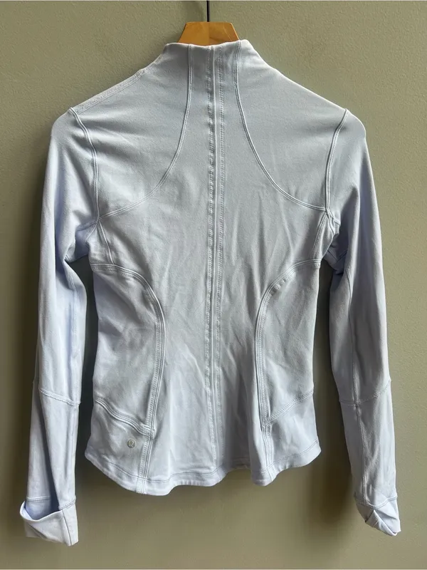 Lululemon Define Jacket Luon Chambray Light Blue Size 8 Zip Up Athletic Coat - Image 8