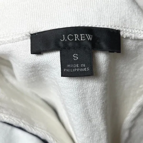 J.Crew Nautical Striped Cotton Tunic Split‎ Neck Oversized Top Preppy S - Image 4