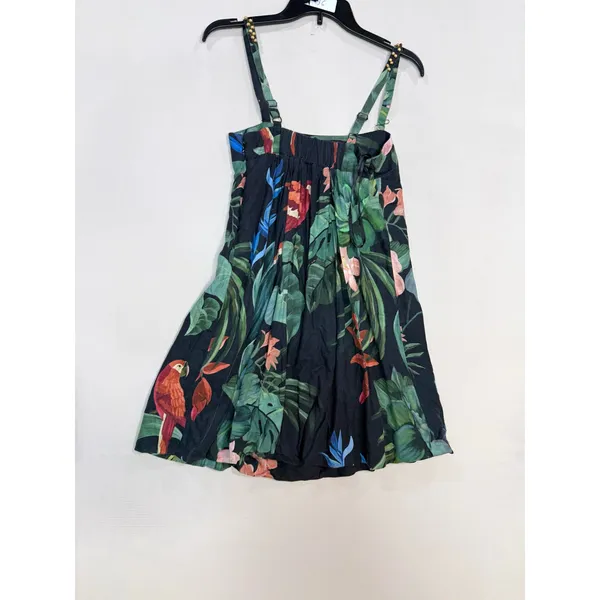 Farm Rio Midnight Macaw Fiesta Black Mini Dress XS - Image 6