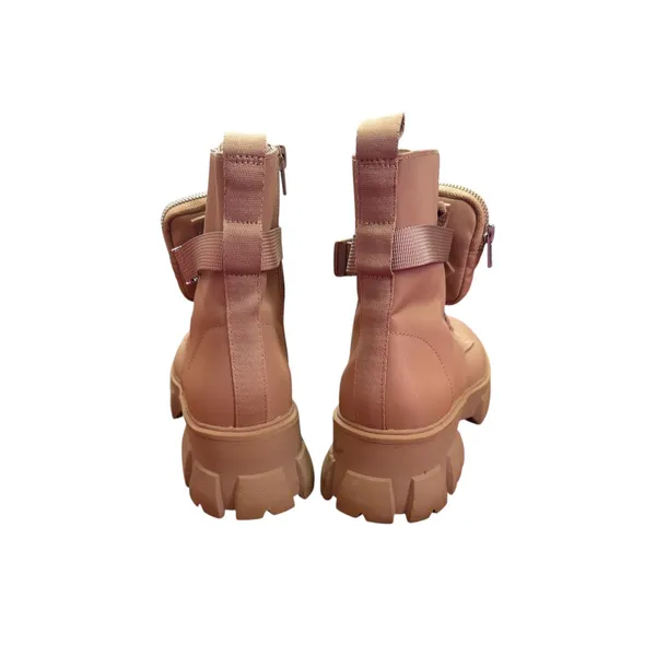 Steve Madden THORAP Platform Combat Boots with Pouch Beige Tan‎ Women's 10 - Image 3