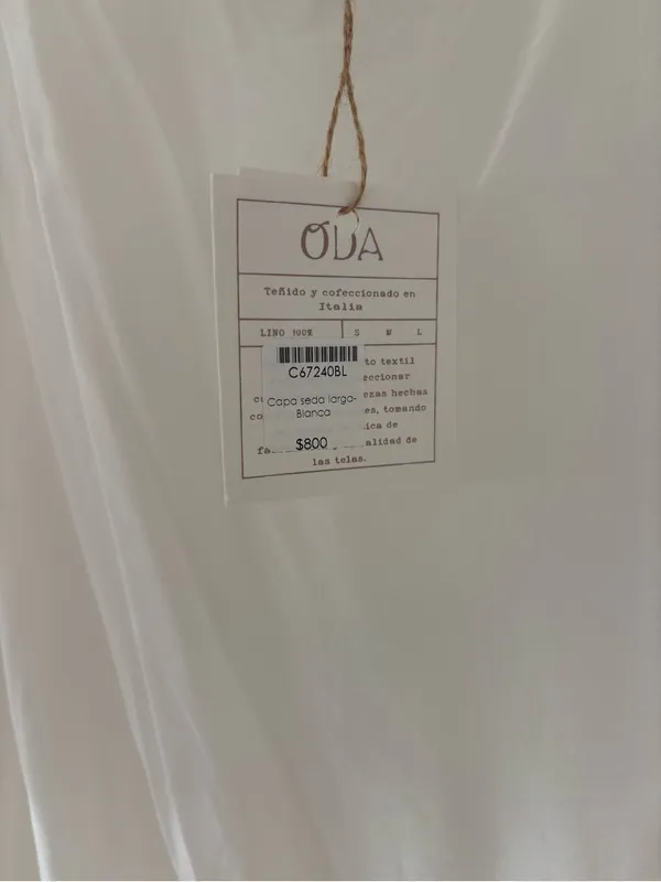 White Sheer Asymmetrical Cape - Image 3