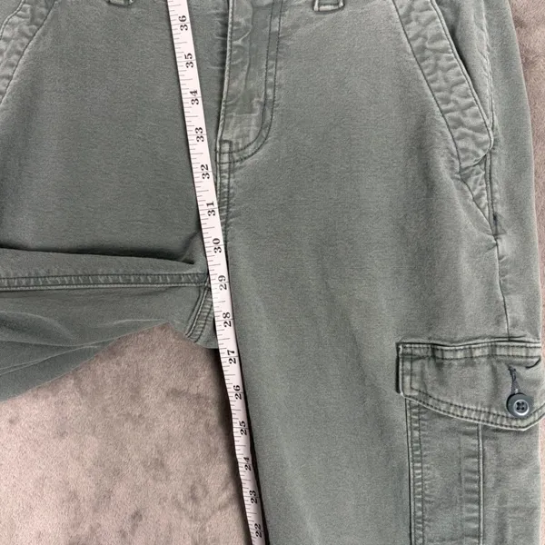 American Eagle Stretch Cargo Pants Women’s 0 Green Utility Y2K Cotton Blend - Image 5