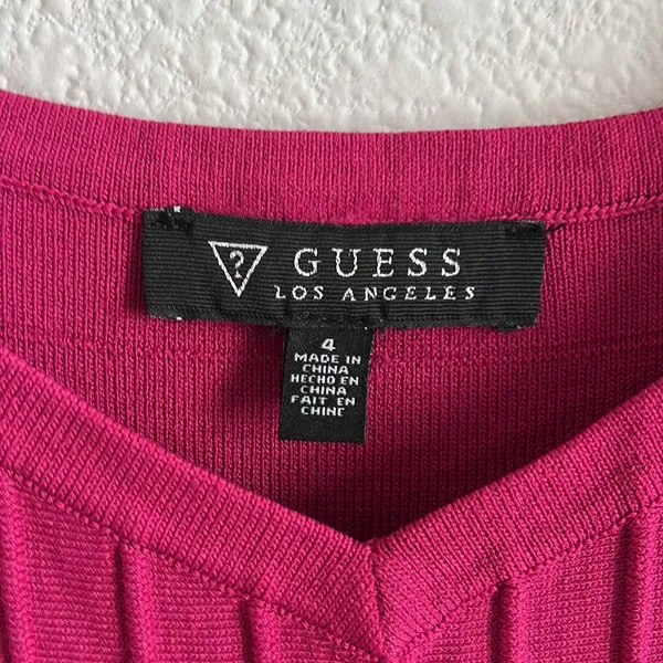 Guess Los Angeles Sleeveless Party Sheath Pink Dress Bondage Y2K 4 - Image 3