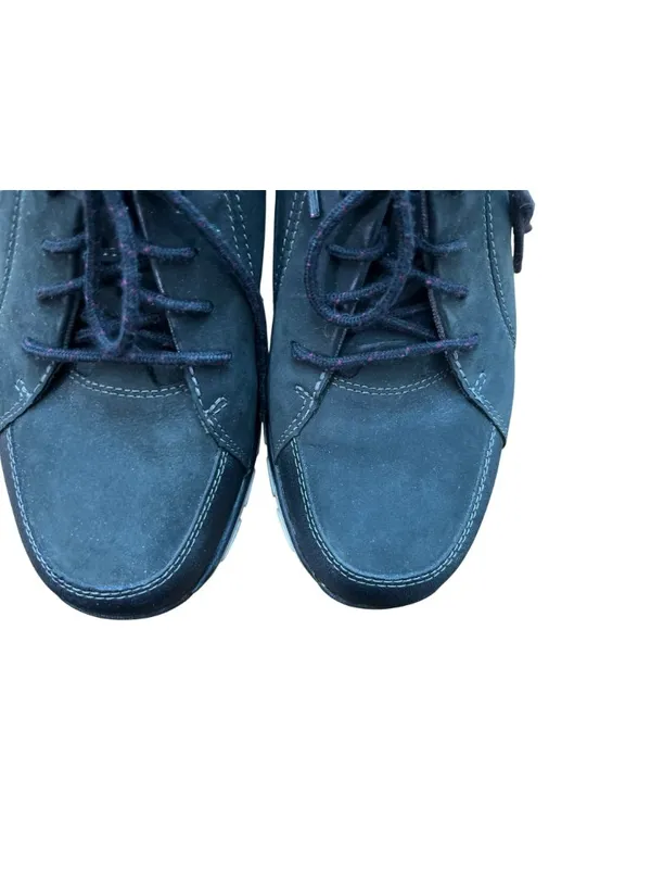 Clarks Wave Go Women’s 9.5 Navy Nubuck Leather WaveWalk Shoes Used - Image 16