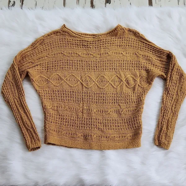 Abercrombie & Fitch marigold yellow‎ knit sweater Extra Small - Image 4