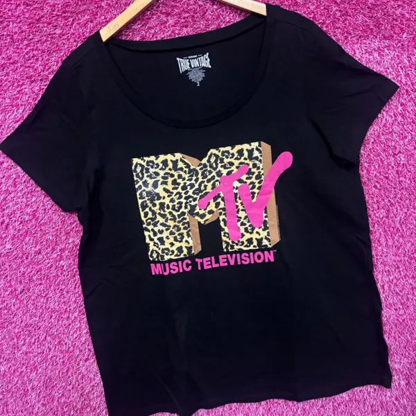 MTV Jersey Shore Style Leopard print logo Tshirt plus size 2 - Image 3