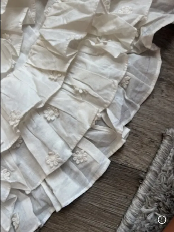 Farm Rio White Ruffled Crop Top XS - Image 12