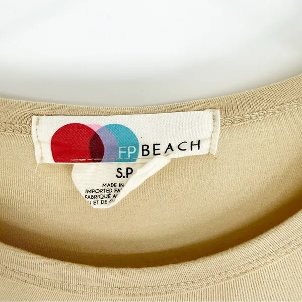 Free People Beach Tulip Tunic Top Women's‎ S Tan Boho - Image 4