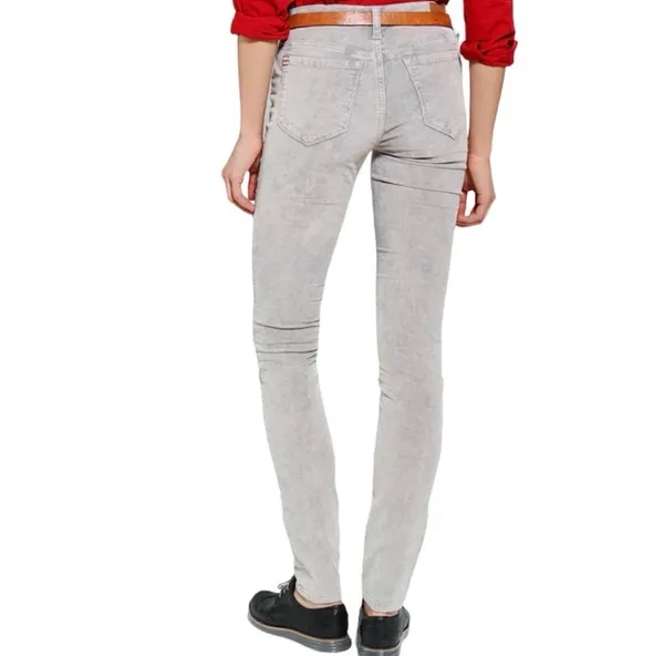 Urban Outfitters Mid Low Rise Cigarette Skinny Ankle Gray Corduroy Pants 27 - Image 3