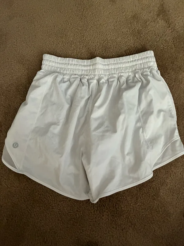 Size 4, Lululemon white hottie hot shorts - Image 2