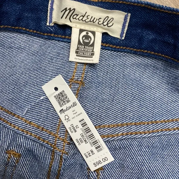 Madewell NWT Baggy Straight Jeans in Dark Worn Indigo Wash - Image 7