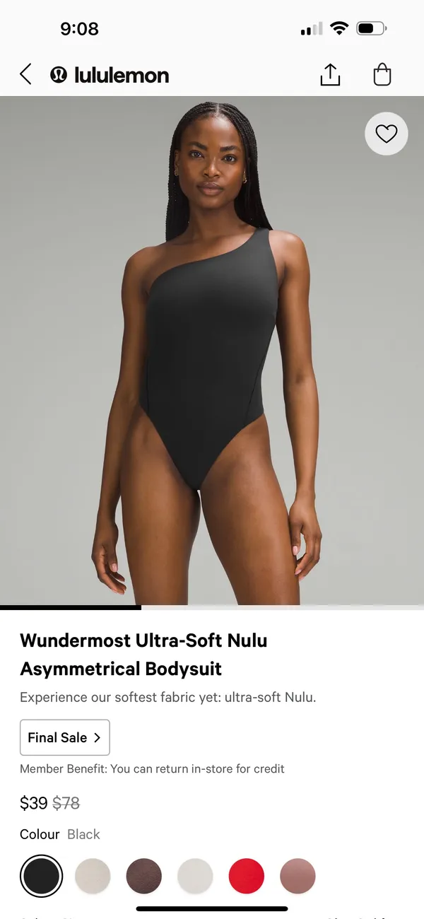 Lululemon Wundermost Asymmetrical Bodysuit - Image 3