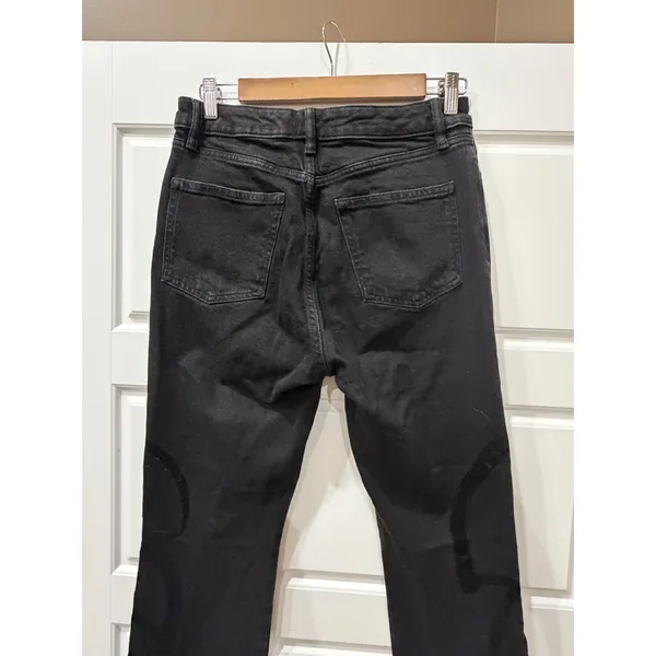 Lauren Ralph Lauren Belting High Rise Boot Cut Jeans Black Size 6 Equestrian - Image 7