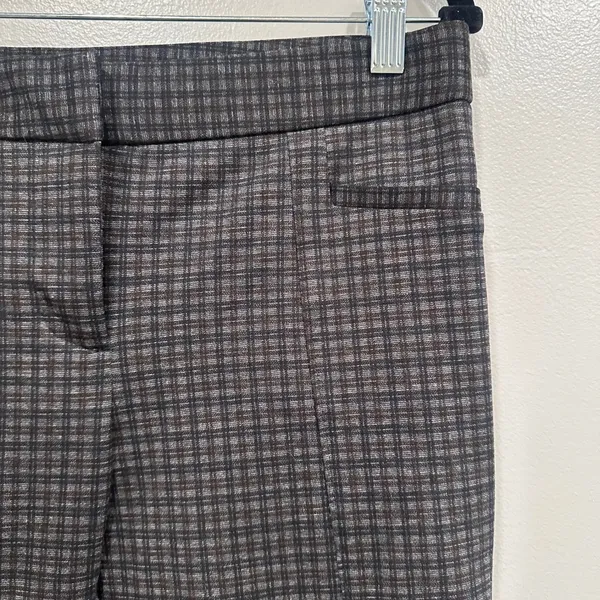 Amanda & Chelsea Womens Size 8 Plaid Straight Leg Career Pants‎ Gray Black - Image 8
