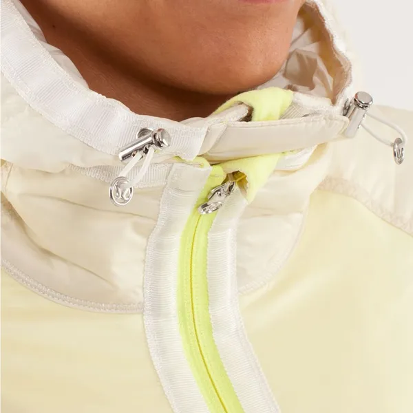 Lululemon Yellow Cream Down Ski Jacket Sz 6 Hooded Water Resistant Luxe Warm - Image 4