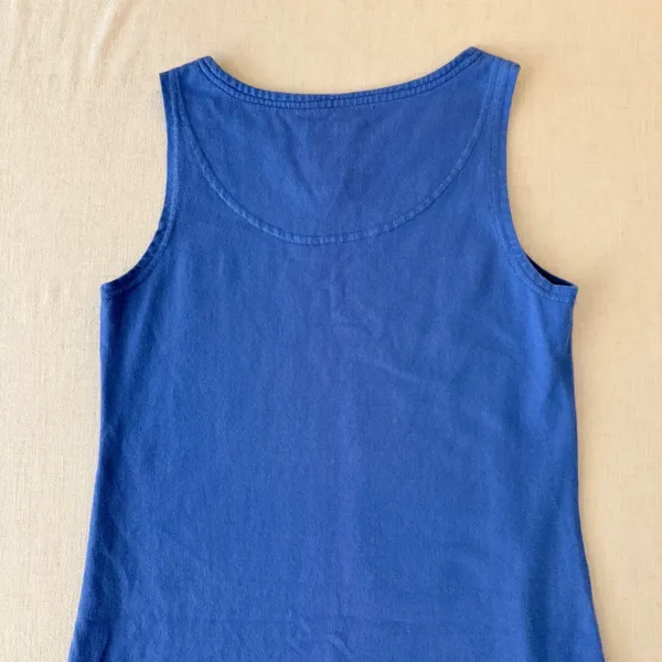 Joules Riva Dress Womens 4 Blue Sleeveless Cotton‎ Shift Mini - Image 9