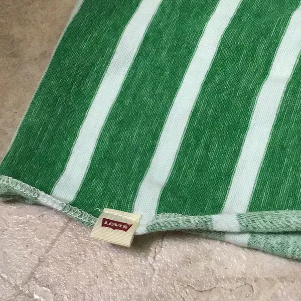 Levi’s Green & White Strip Cotton Infinity Scarf - Image 5
