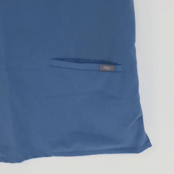 Figs Women's Casma Three-Pocket Scrub Top Size Small Blue V Neck Hospital Office - Image 8