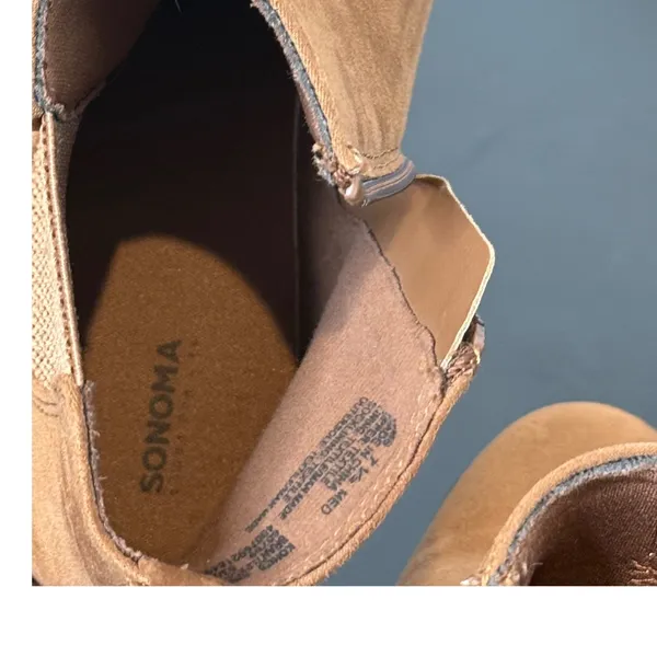 Sonoma Womens Brown Faux Suede Chelsea Ankle Boots Size‎ 7.5 BRANTLEE Western - Image 11