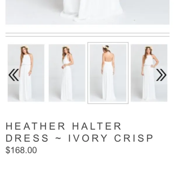Show me your Mumu ivory crisp bridesmaids‎ dress medium nwot wedding bride - Image 5