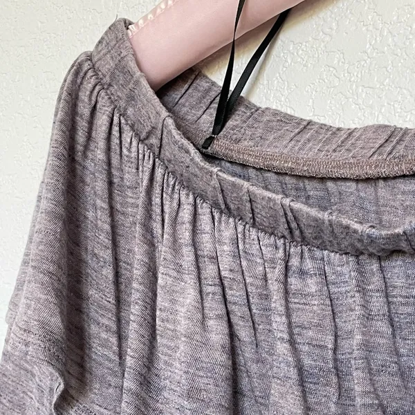Anthropologie Dolan Charla Heather Off Shoulder Ruffled Neckline Top Med - Image 5