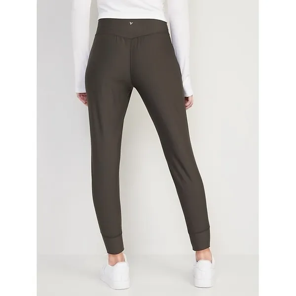 Old Navy XL Joggers High Waisted PowerSoft 7/8 Leggings Active Pants Brown Green - Image 2