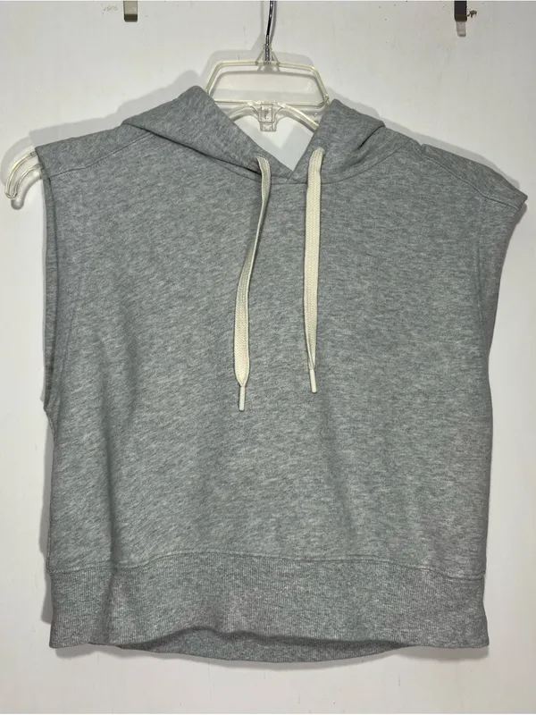 Offline by Aerie Sleeveless Gray Hooded Tank Top size M - Image 2