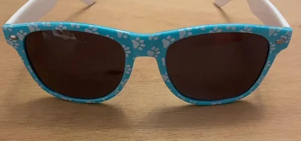 Free with bundle only New Women’s Paw Print 🐾 Sunglasses 😎 Blue White - Image 2