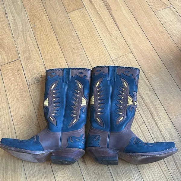 Sancho Spanish Western Cowgirl Genuine Leather Boots - Image 3