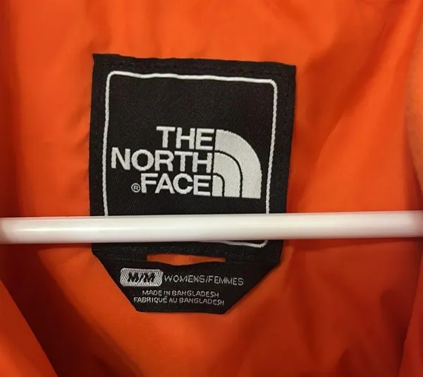 The North Face Nuptse 700 Goose Down Puffer Orange/Red Vest Jacket Us Women M - Image 3