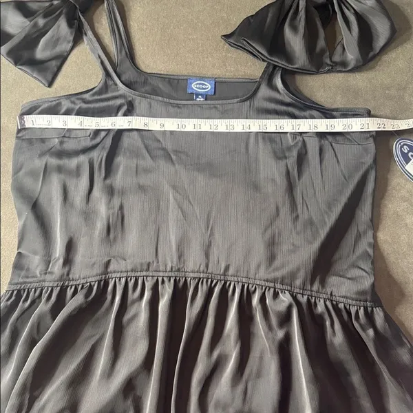 Women’s Black Scoop Bow Mini Dress Size XL 16-18 NEW - Image 9
