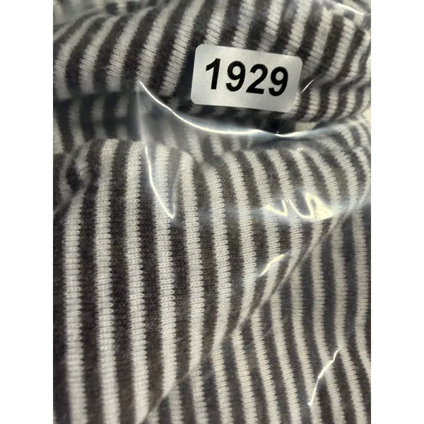 H&M Womens Long Sleeve Top Brown White Striped Scoop Neck Size M - Image 6